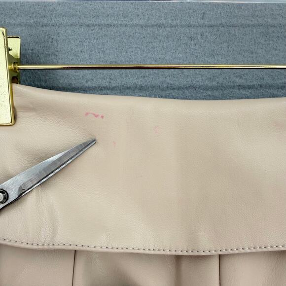 Jonathan Simkhai Tessa Tie Belt Faux Vegan Leather High Rise Straight Tan Pants - Picture 10 of 12